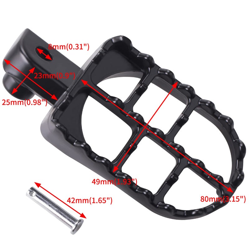 MWMNUN Dirt Bike Foot Pegs  Aluminium Footpegs Pedals Fit for Coleman Baja Taotao PW50 1981-2021 PW80 1983-2006  Pit Dirt Bike Motorcycle Minibike - Image 5